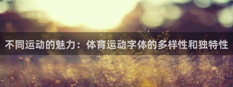球速体育：不同运动的魅力：体育运动字体的多样性和独特性